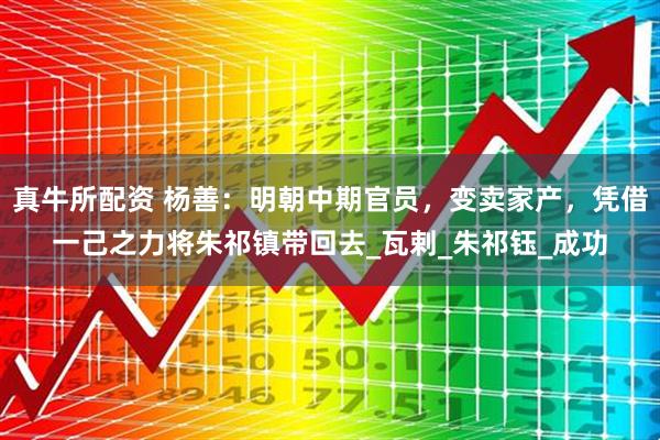 真牛所配资 杨善：明朝中期官员，变卖家产，凭借一己之力将朱祁镇带回去_瓦剌_朱祁钰_成功