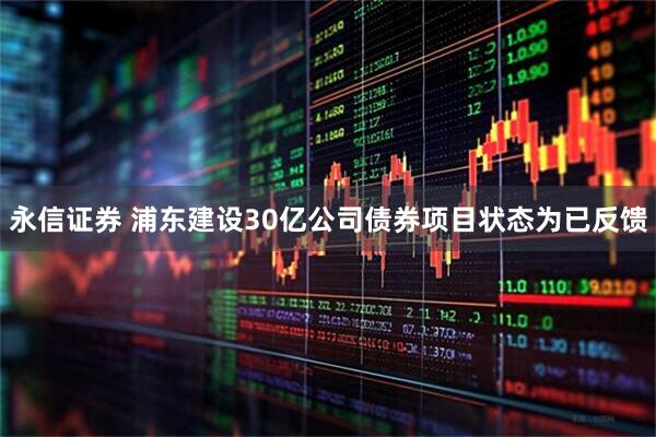 永信证券 浦东建设30亿公司债券项目状态为已反馈